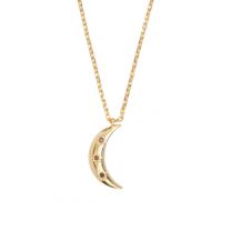 THIN MOON ZIRCONIA KETTING