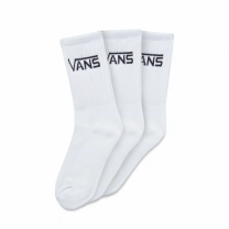 VANS CLASSIC CREW SOKKEN-witte sokken met zwart logo-set van 3-kinderen-www.littlelegends.nl