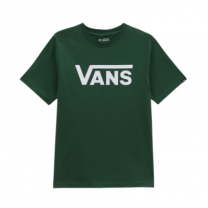 VANS CLASSIC T-SHIRT BOYS GROEN, groene t-shirt van Vans, vans logo wit, ronde hals katoen shirt, www.littlelegends.nl