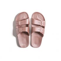 Waterbestendige, milieuvriendelijke Freedom Moses Venus slippers metallic roze voor meisjes