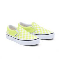 VANS SLIP-ON CHECKERBOARD EVENING PRIMROSE, geel met wit checkerboard schoenen, sneakers, instappers, elastiek, www.littlelegends.nl