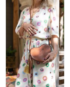 Vintage leer harten tas Mosz X Little Legends 